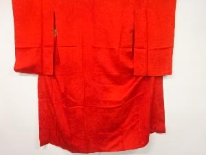 アンティーク　綸子花薬玉模様織り出し長襦袢